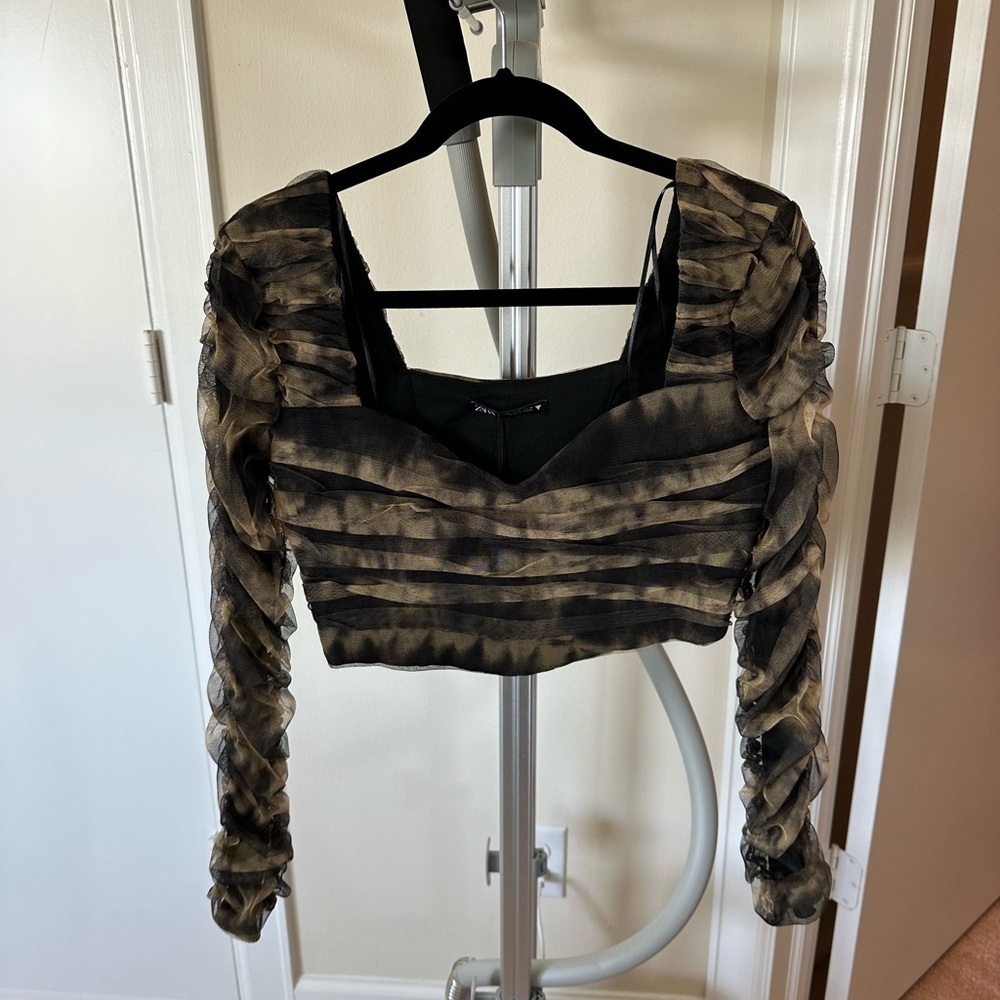 ZARA tulle corset top